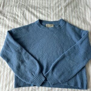 Anthropologie Dusty Blue Crewneck Sweater